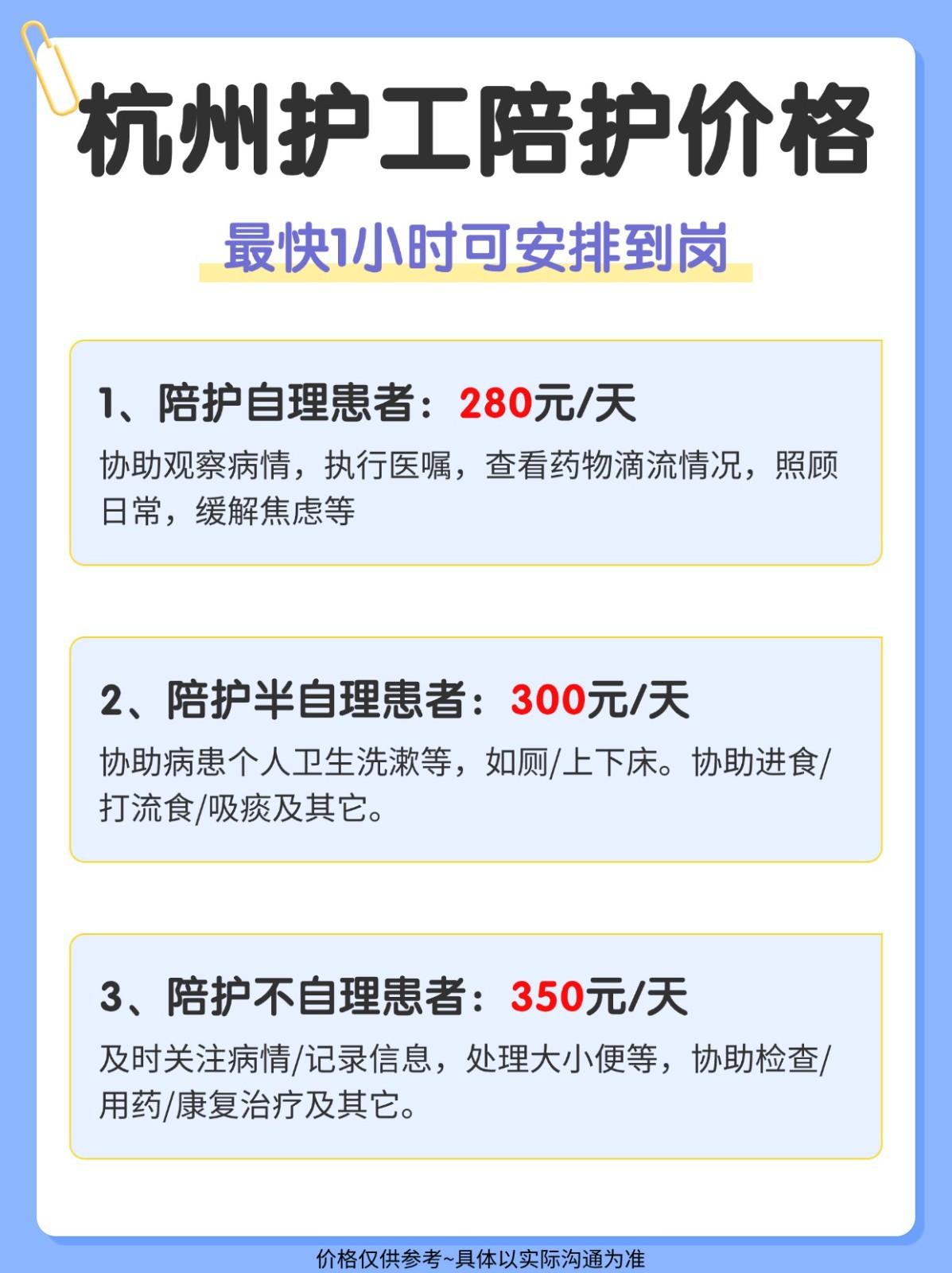 杭州护工怎么联系?24小时陪护多少钱一天