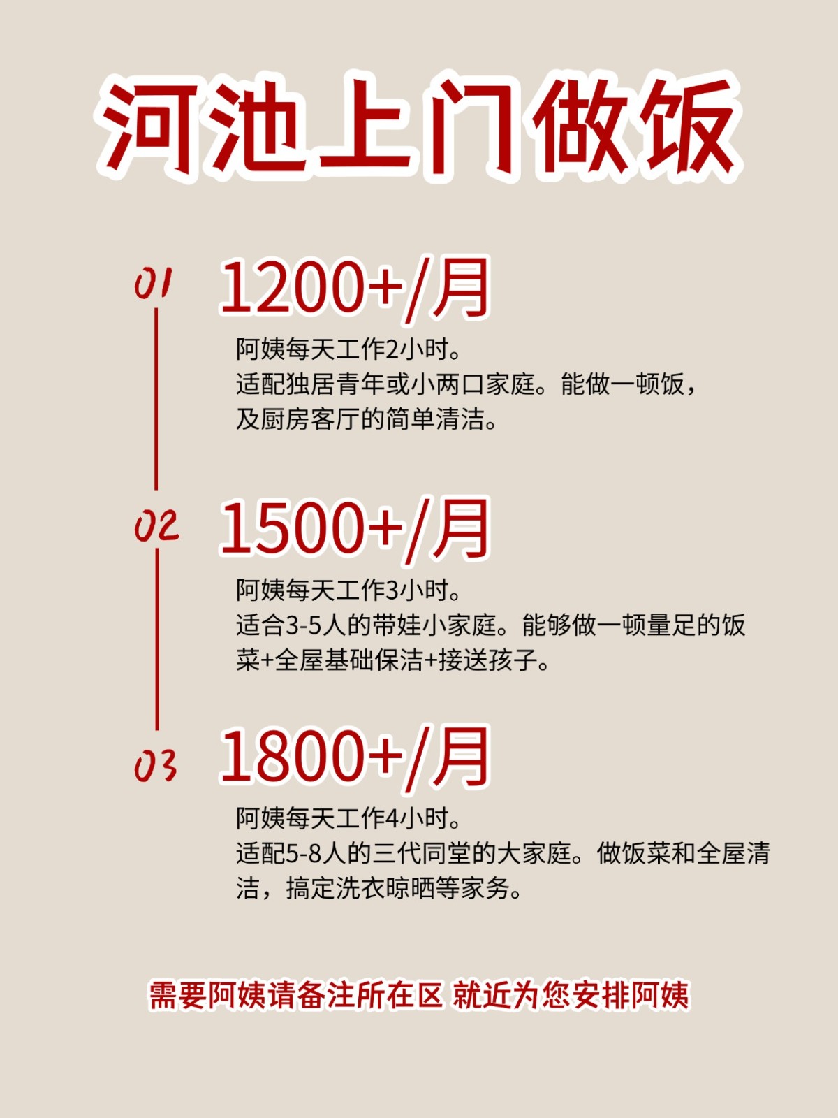 2026河池上门做饭阿姨包月2200码住