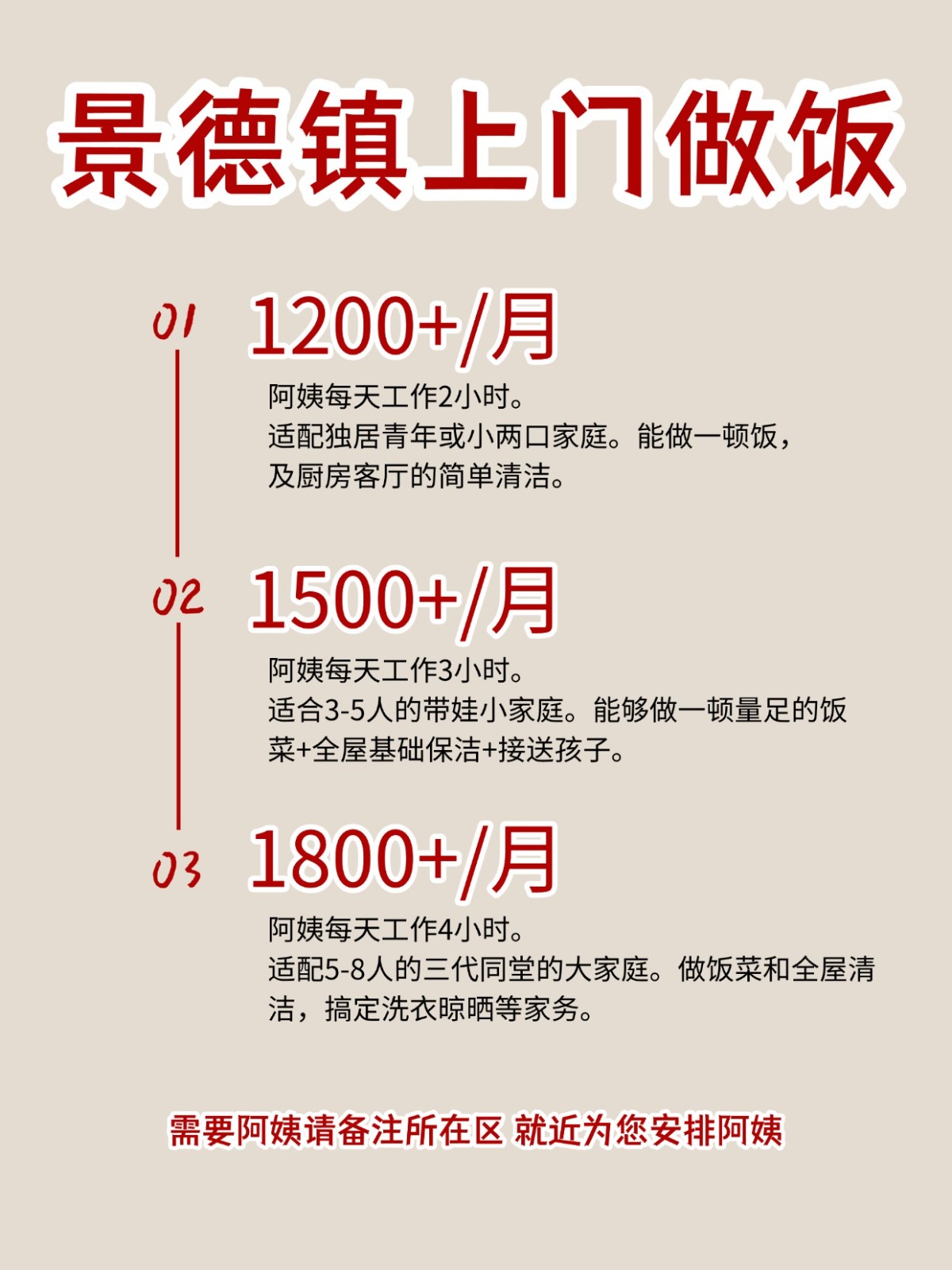 2026景德镇上门做饭阿姨包月2200码住