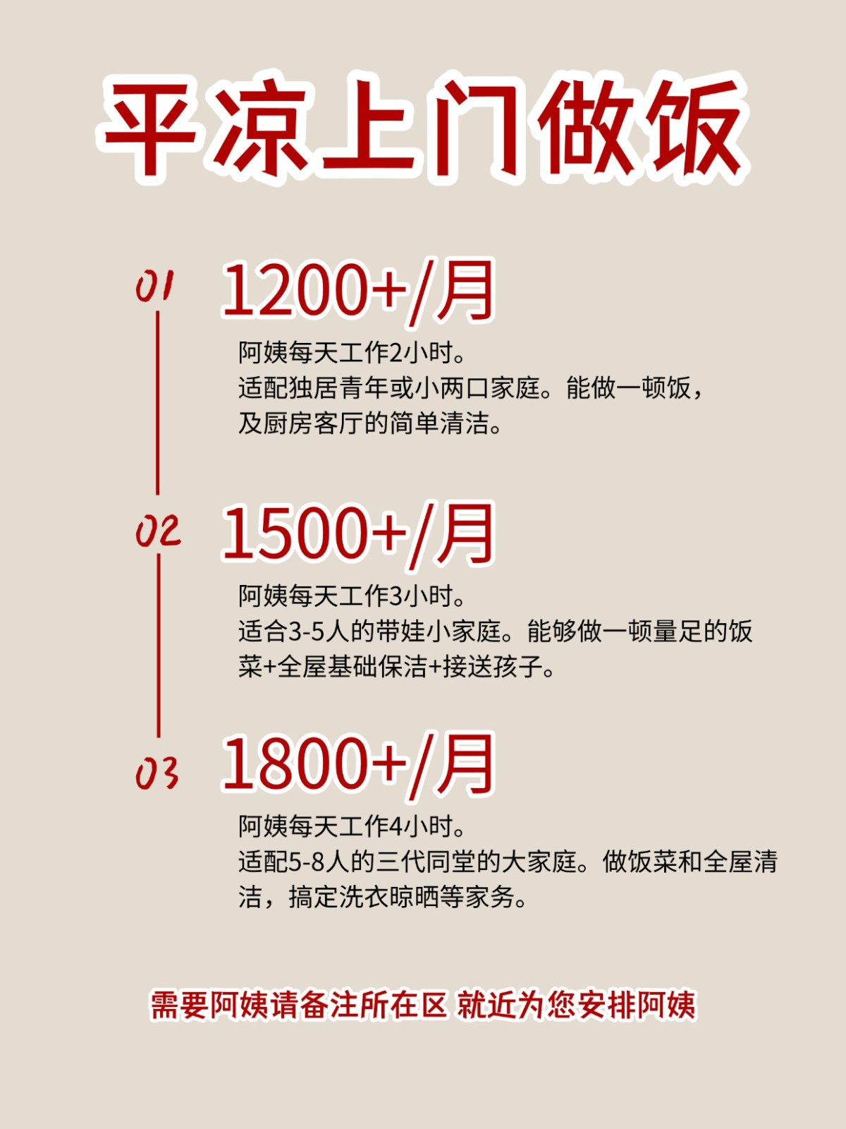 2026平凉上门做饭阿姨包月2200码住