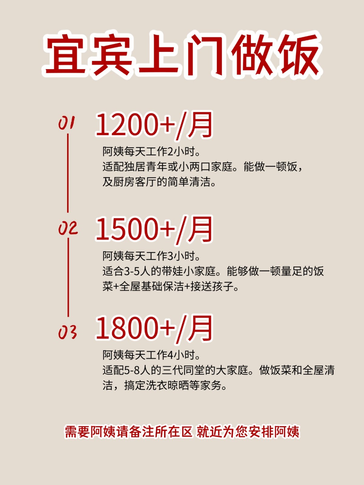 2026宜宾上门做饭阿姨包月2200码住