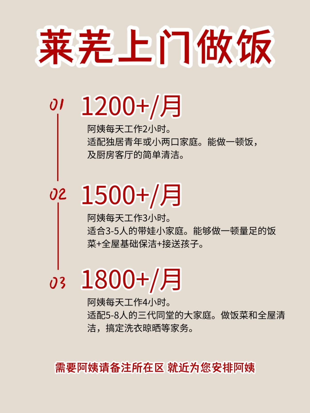 2026莱芜上门做饭阿姨包月2200码住