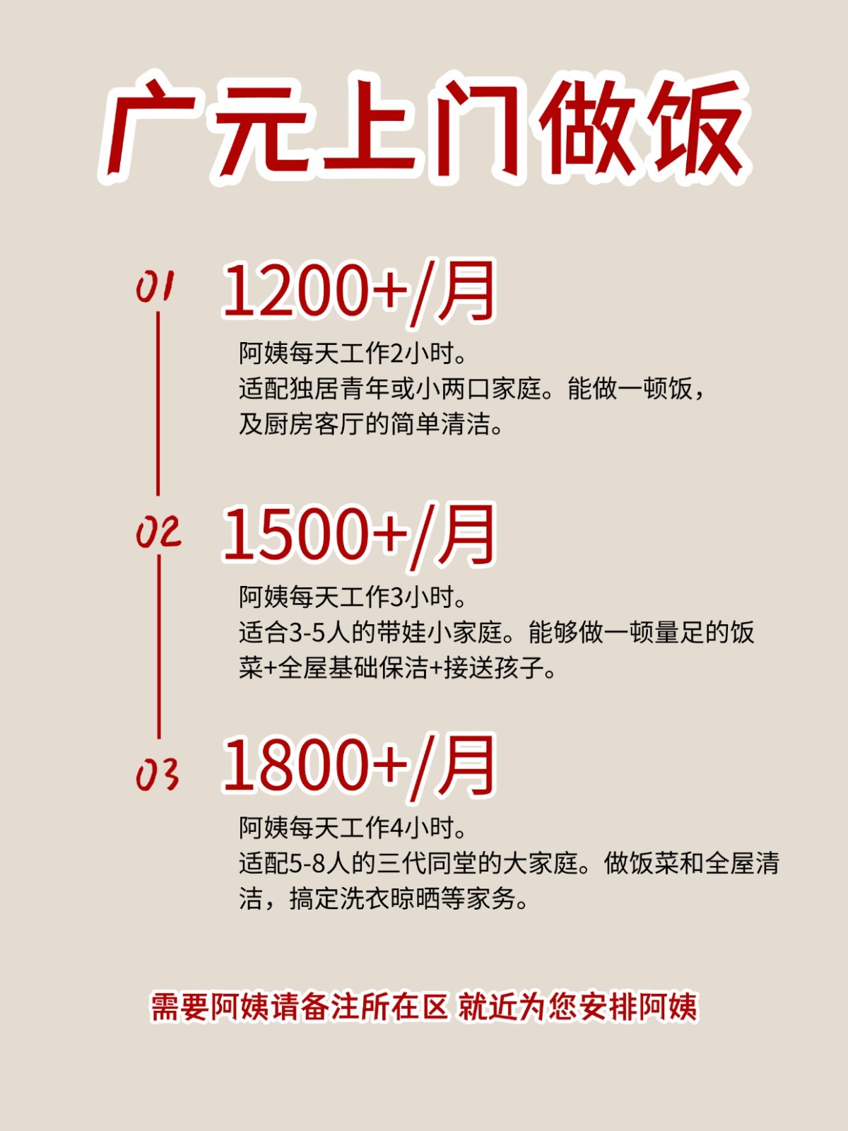 2026广元上门做饭阿姨包月2200码住