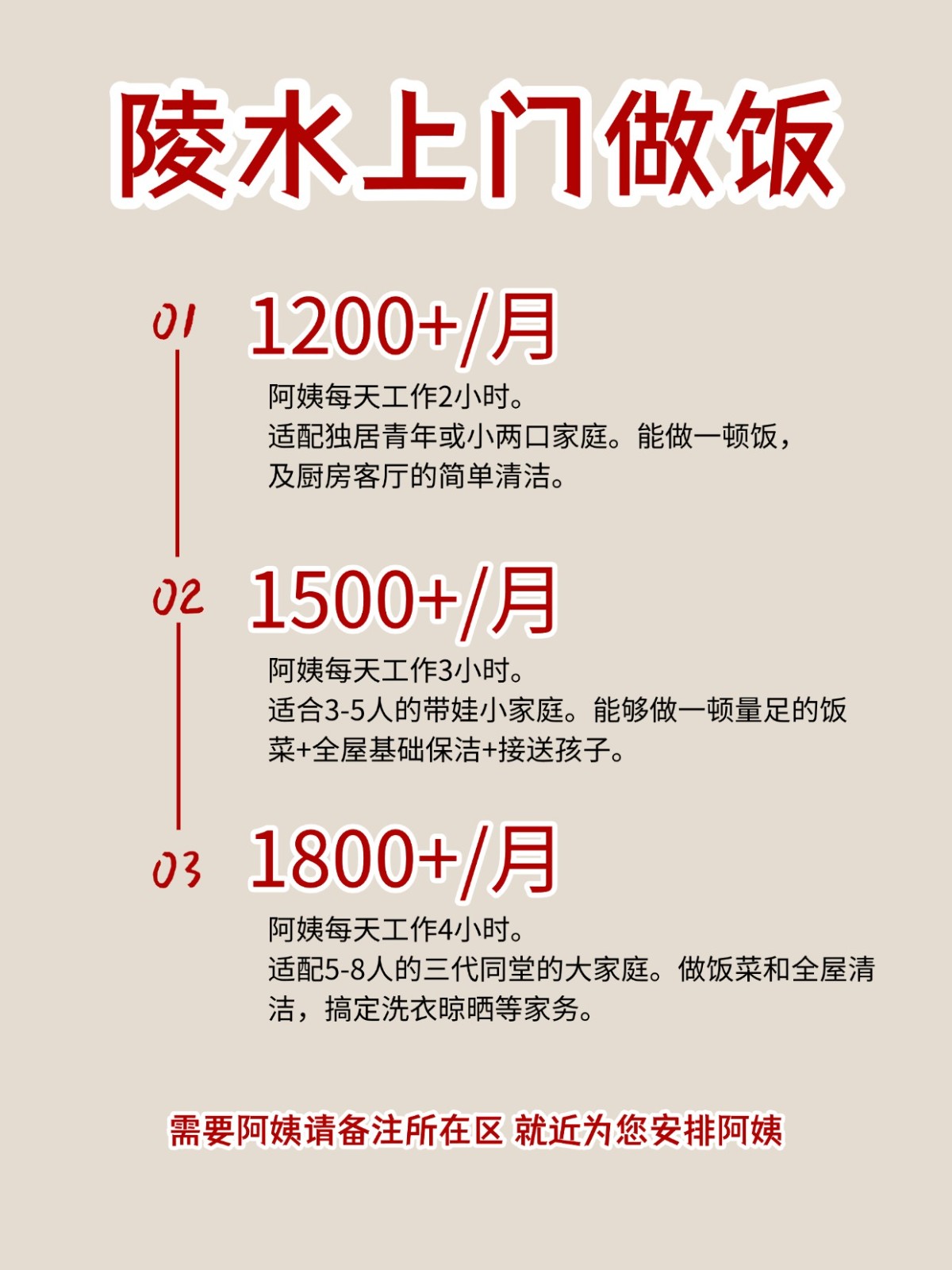 2026陵水上门做饭阿姨包月2200码住