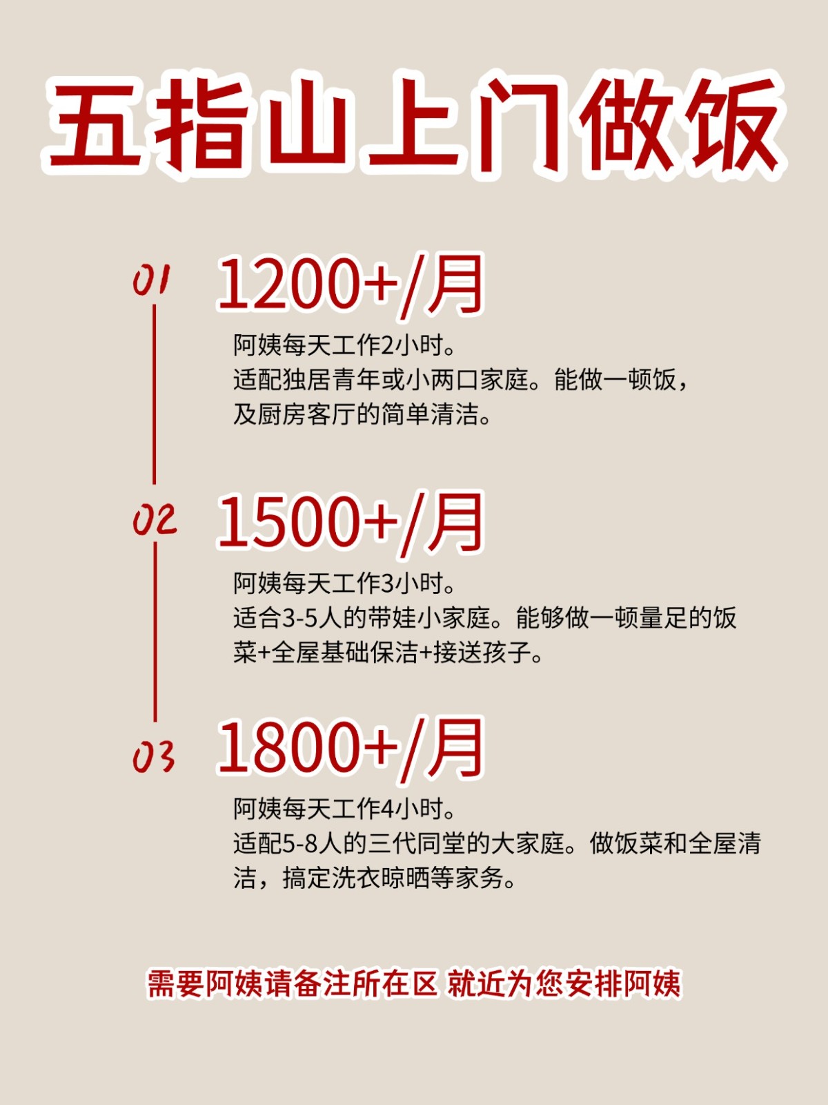 2026五指山上门做饭阿姨包月2200码住
