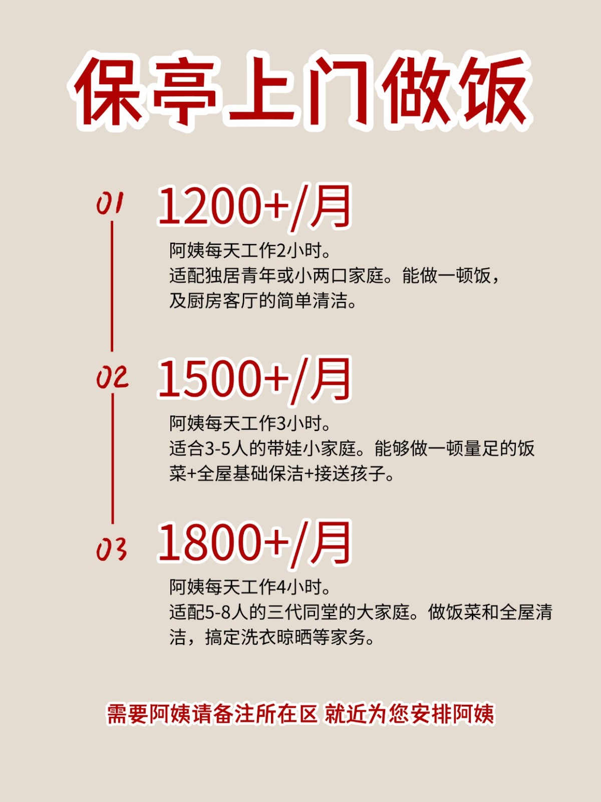 2026保亭上门做饭阿姨包月2200码住