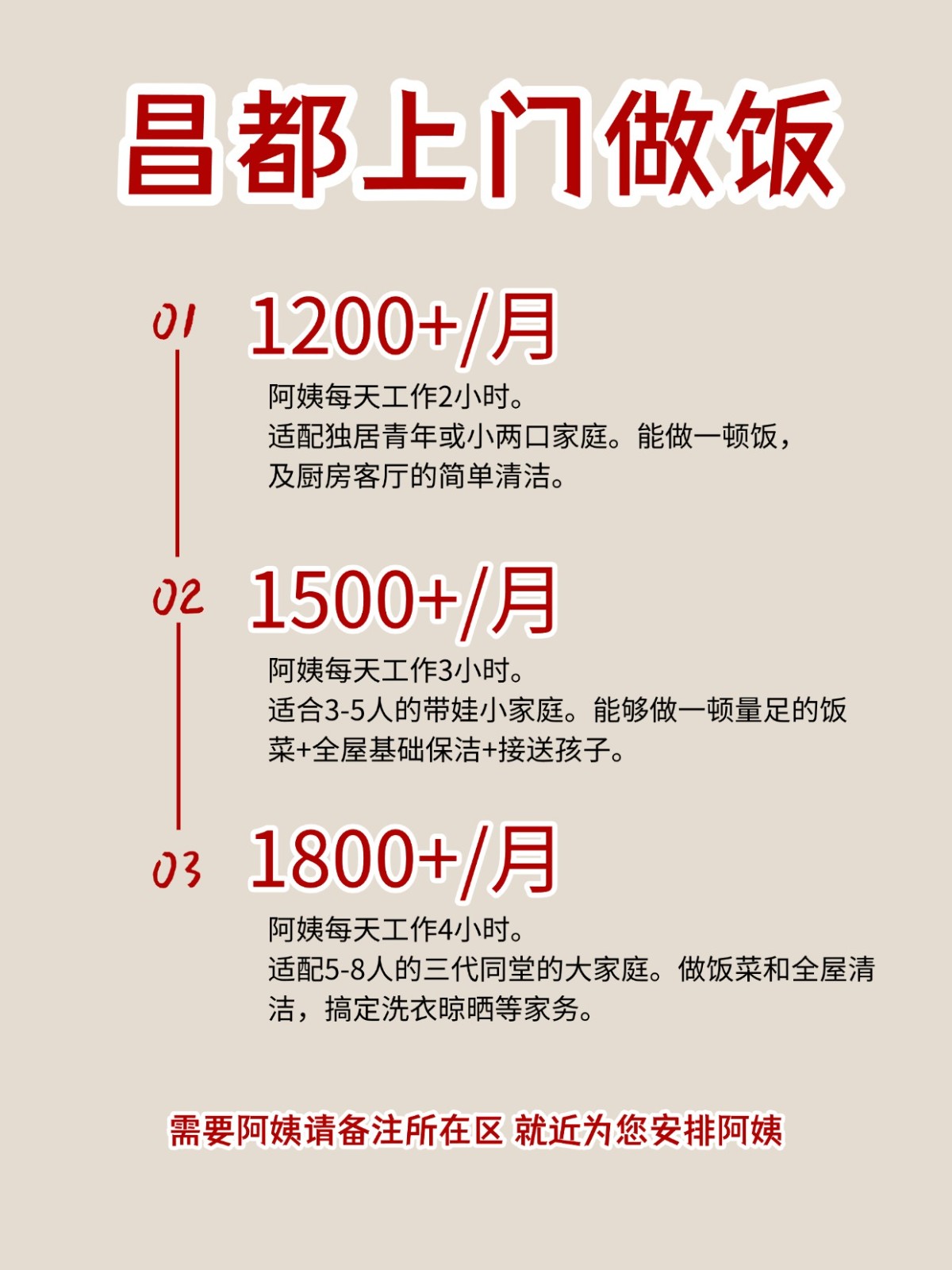 2026昌都上门做饭阿姨包月2200码住