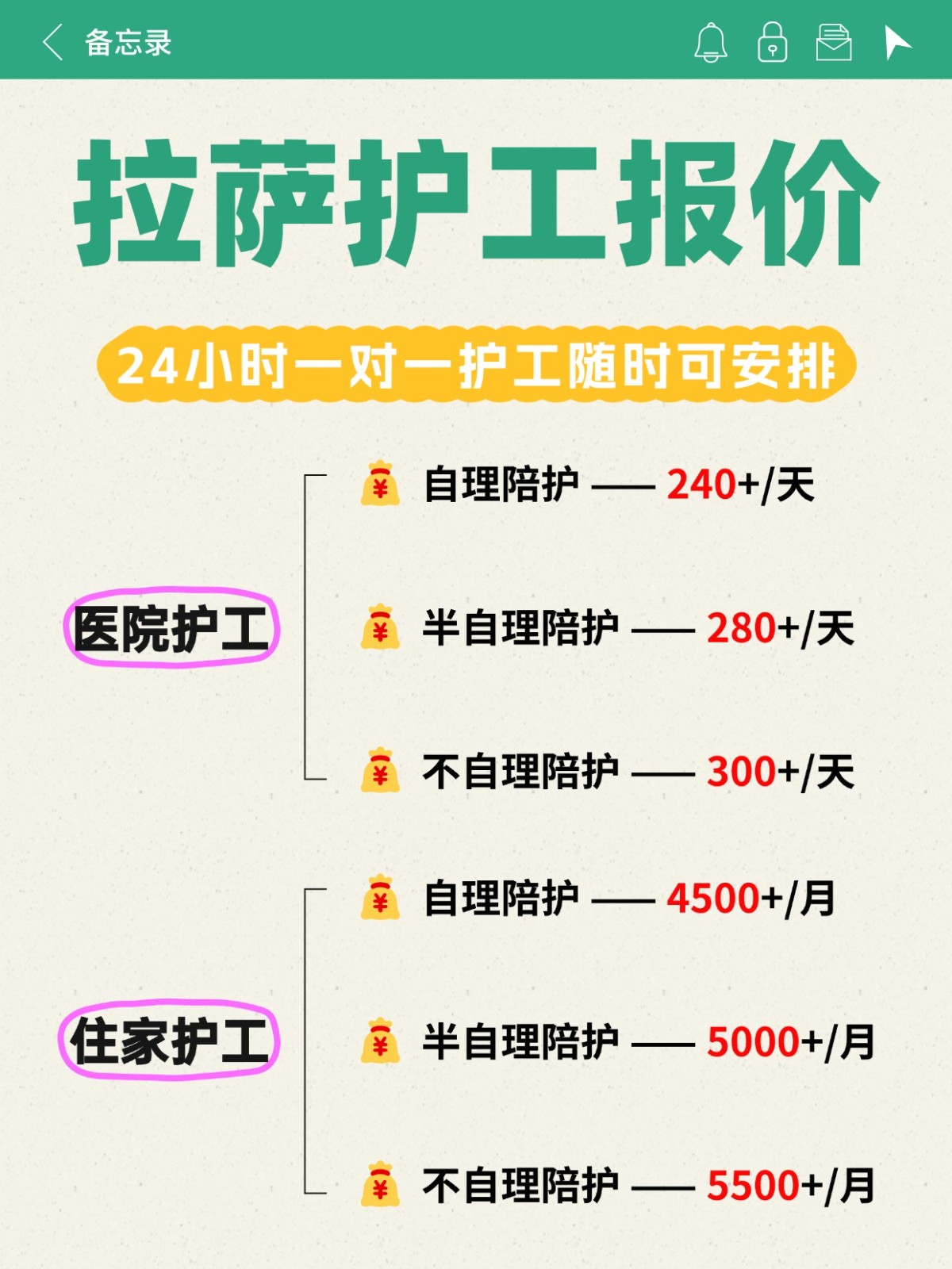 ?拉萨各大医院护工,随时可安排!