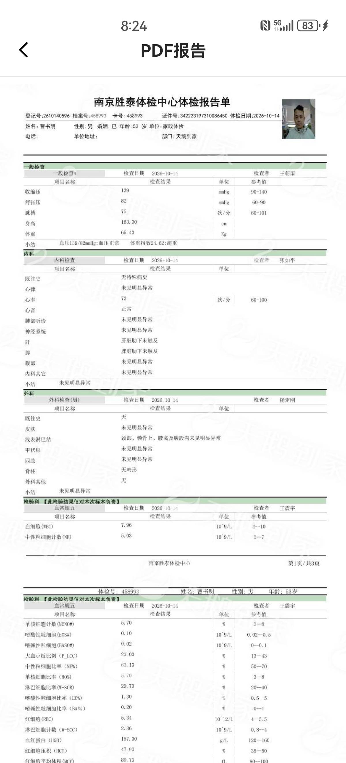 曹护工照片