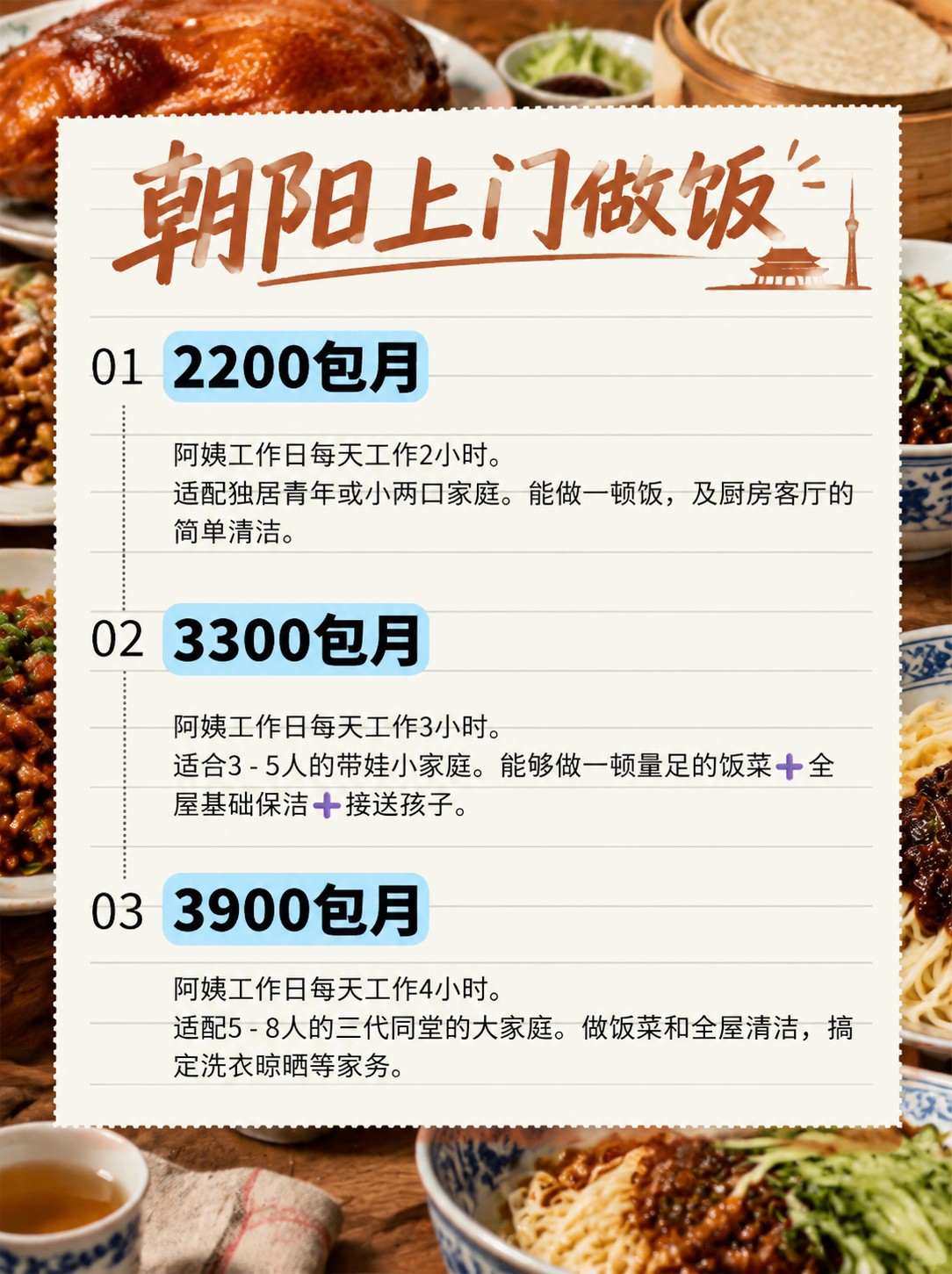 朝阳上门做饭全攻略❗️码住