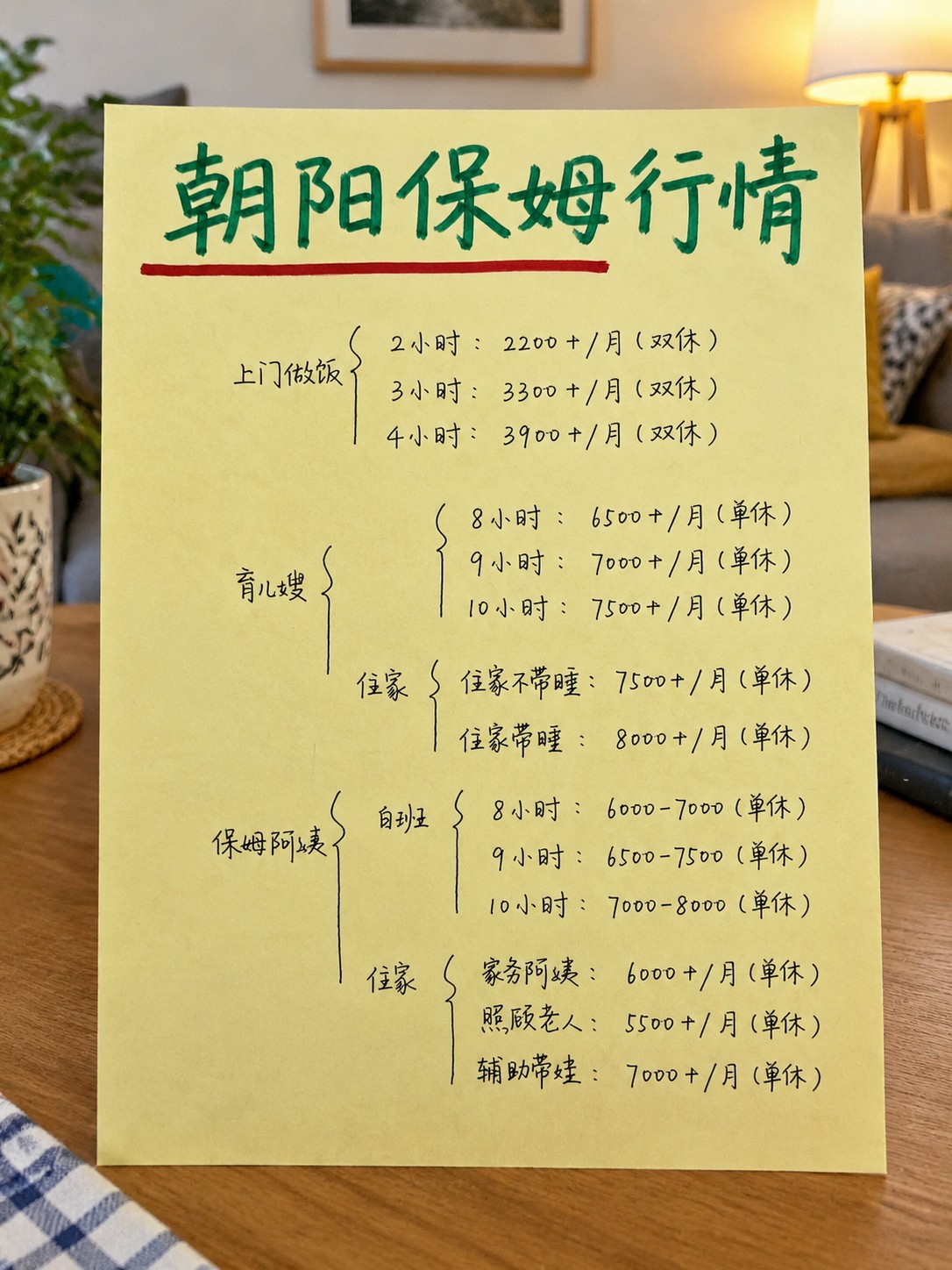 朝阳保姆价格表?宝妈不踩雷必看