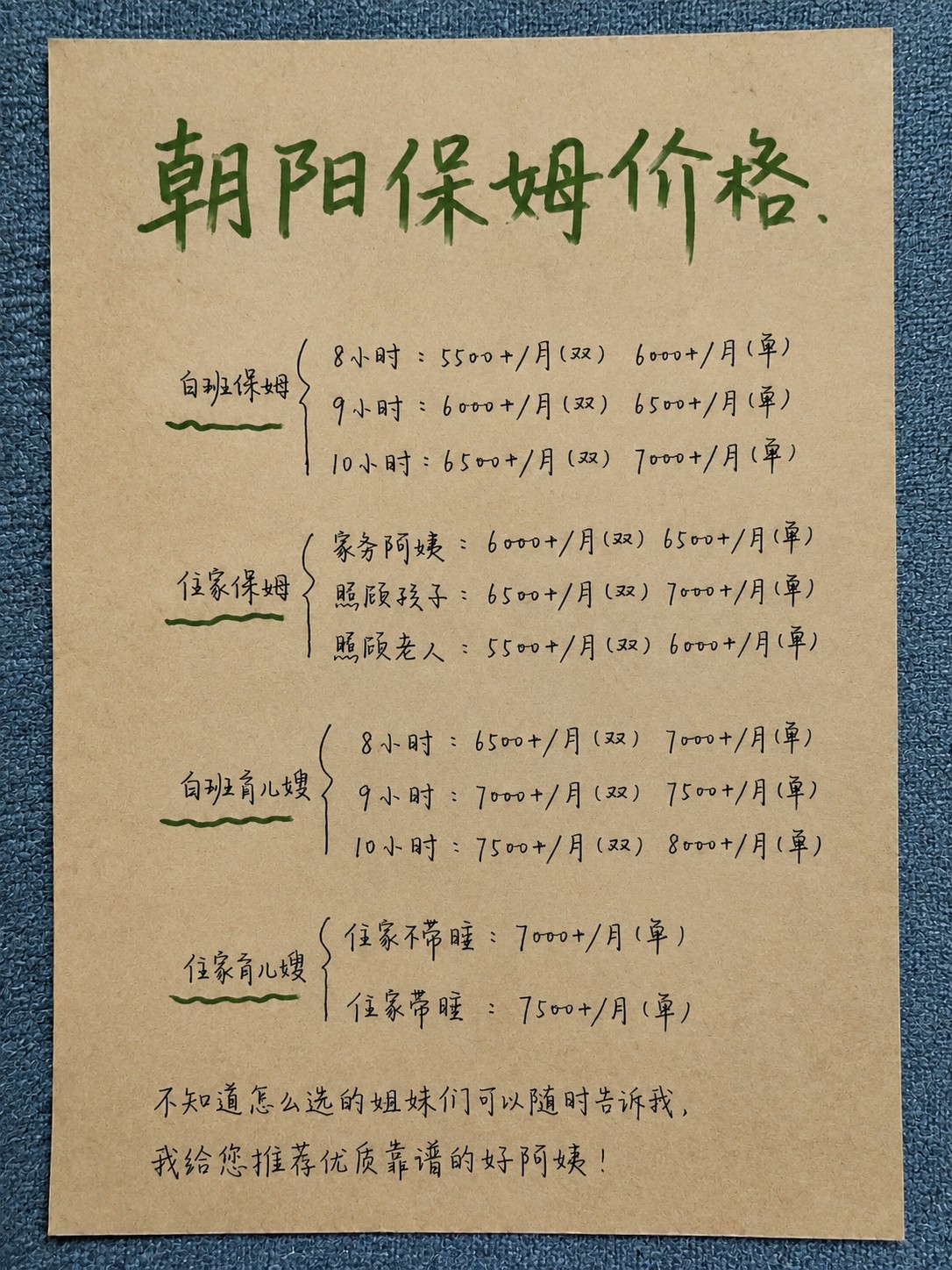 总结了朝阳几百个保姆阿姨，拒绝焦虑❗