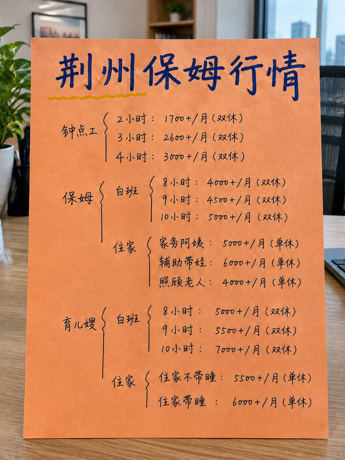 在荆州找保姆多少钱？本地市场价格表