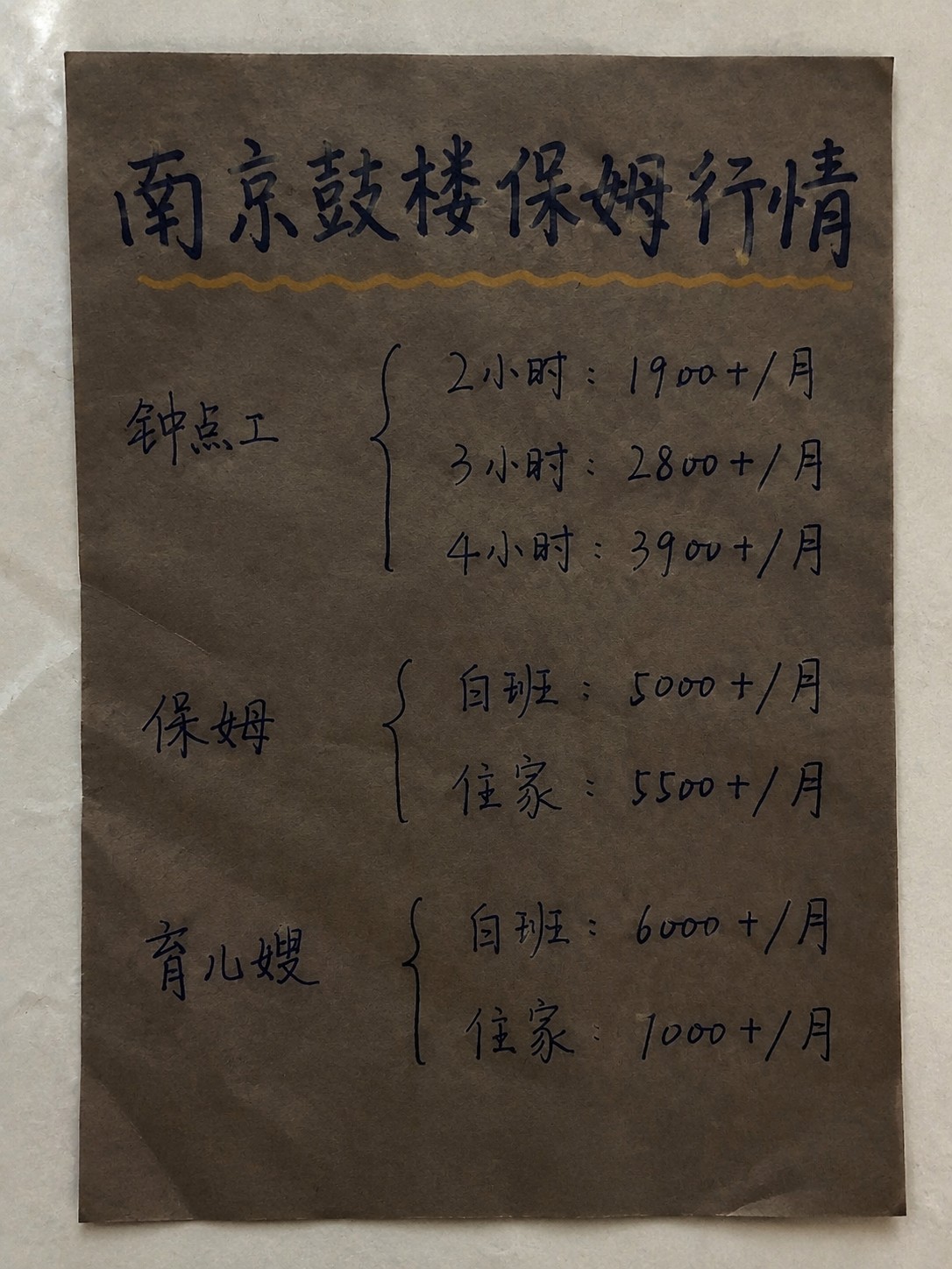 南京鼓楼保姆价格大公开❗️2026年最全整理